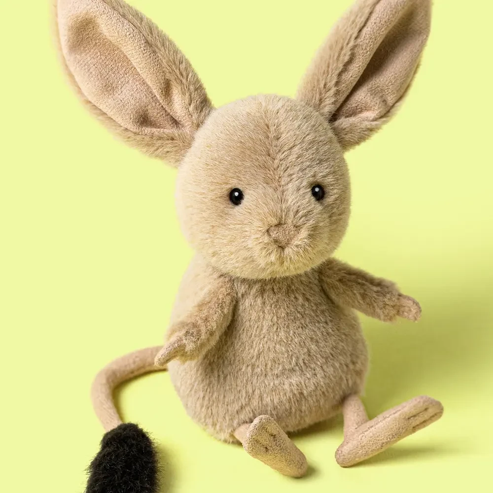 Maskotka Jellycat Jerboa 14 cm | Nietypowa Przytulanka dla Dziecka 12m+, Skoczek Pustynny Premium z Miękkim Futerkiem, Mała Maskotka do Podróży i Żłobka, Bezpieczny i Unikalny Prezent na Roczek (1. Urodziny), Jakość i Design z Londynu.
