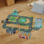 Puzzle droga dla dzieci makieta miasta 3D Djeco Crazy Motors układanka FSC 3+