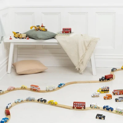 Le Toy Van drewniany zestaw autek dla dzieci samochodziki