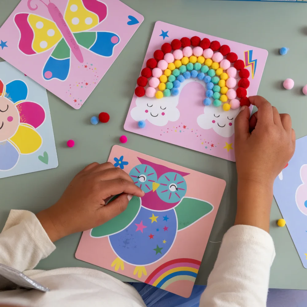 Floss & Rock Zestaw Kreatywny Pom Pom Art – Tęczowe Wróżki
