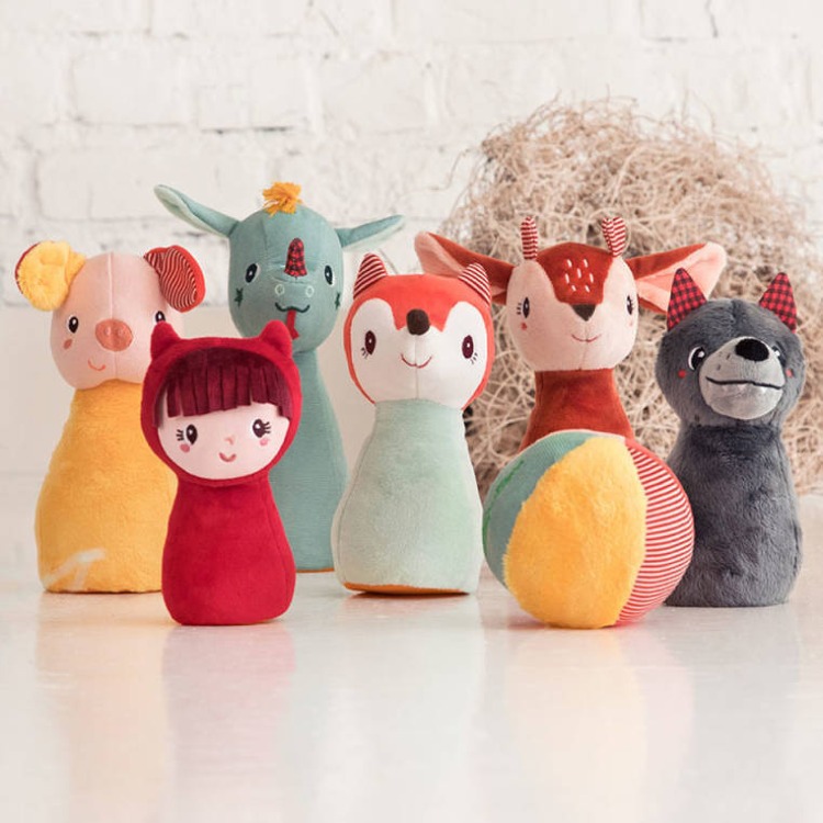 Lilliputiens kręgle z piłką z dzwoneczkiem Las 18 m+