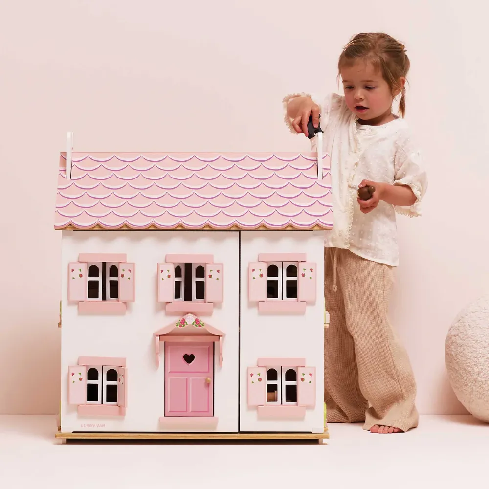 Le Toy Van Sophie’s House – kompletna drewniana willa dla lalek z pełnym wyposażeniem
