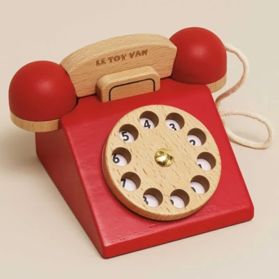 Le Toy Van telefon drewniana zabawka Vintage