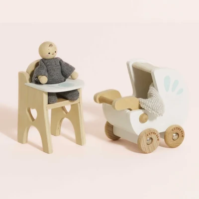 Le Toy Van Dolls House Nursery & Baby Set