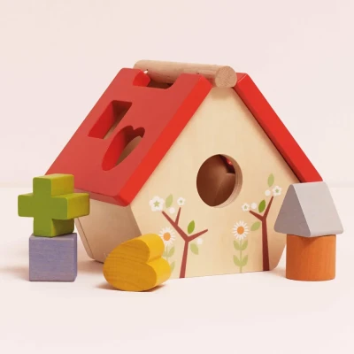 Le Toy Van drewniany sorter kształtów - domek dla ptaków