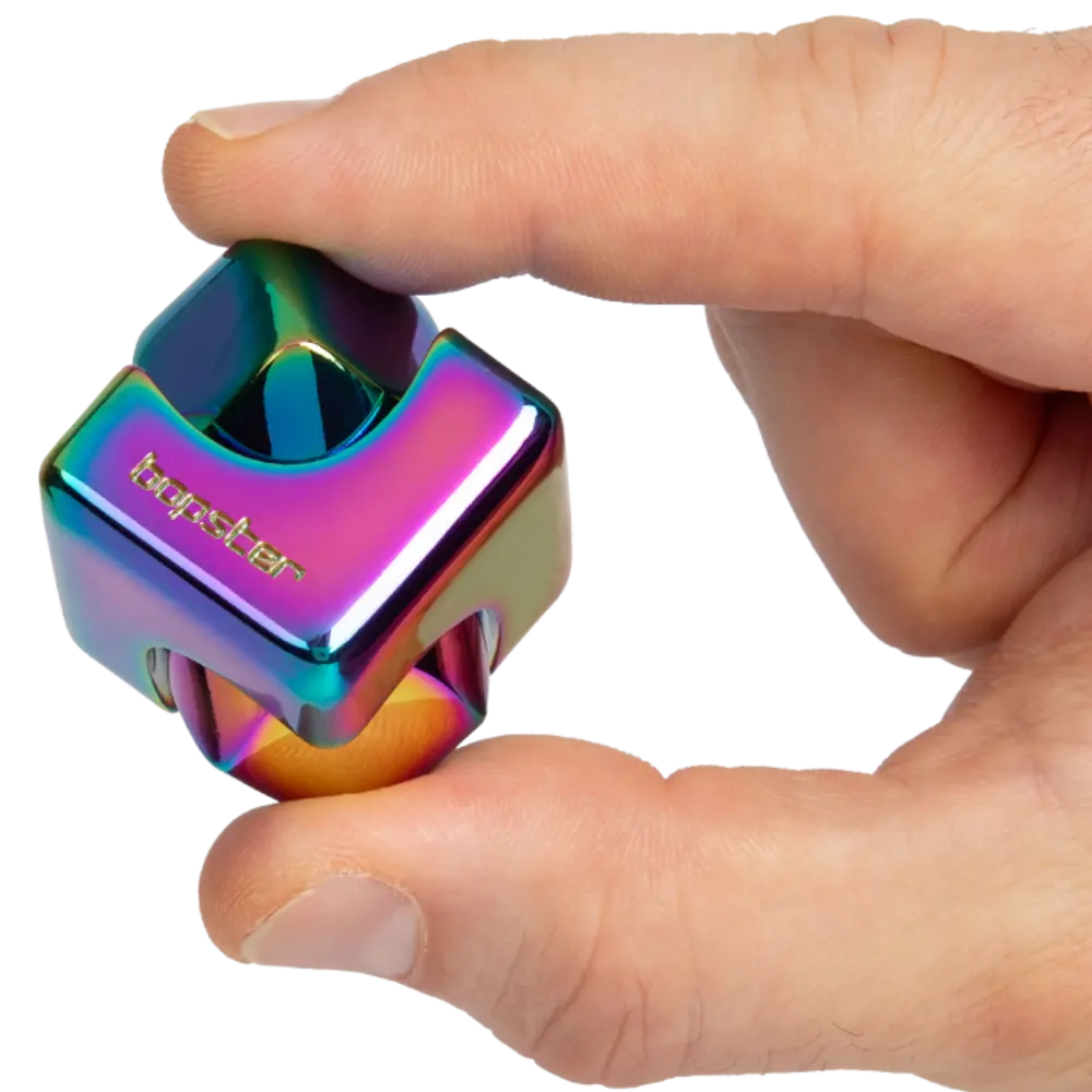 bopster fidget cube spinner aluminiowa kostka sensoryczna 360 stopni zabawka antystresowa fidget toy do koncentracji i redukcji stresu kieszonkowa zabawka metalowa dla dorosłych i dzieci 3+