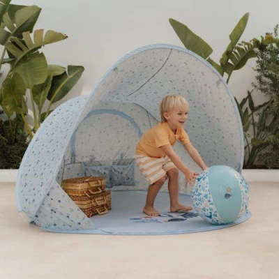 Little Dutch namiot plażowy samorozkładający UV dla dzieci Ocean Dreams Blue